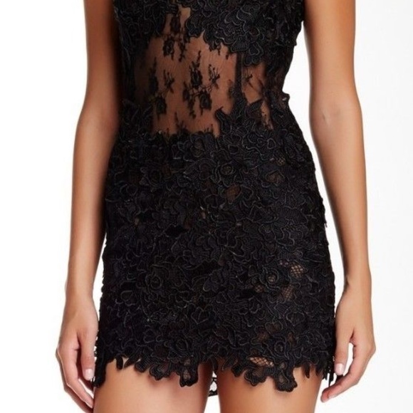 knee length dresses for ladies Black Sleeveless Notch Neck Tiered Mesh Gown main image 0